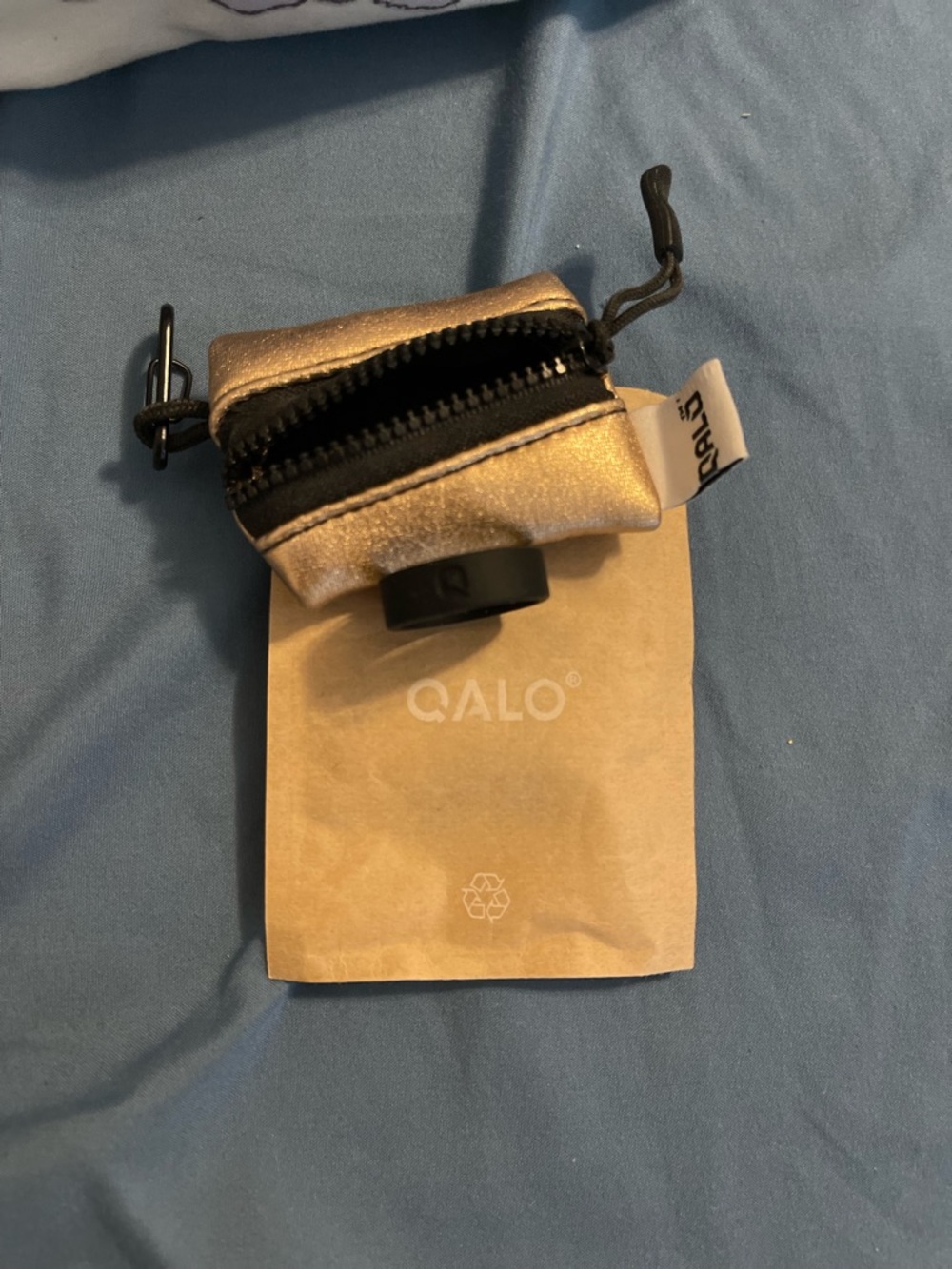 QALO Men black ring with Bag size 13